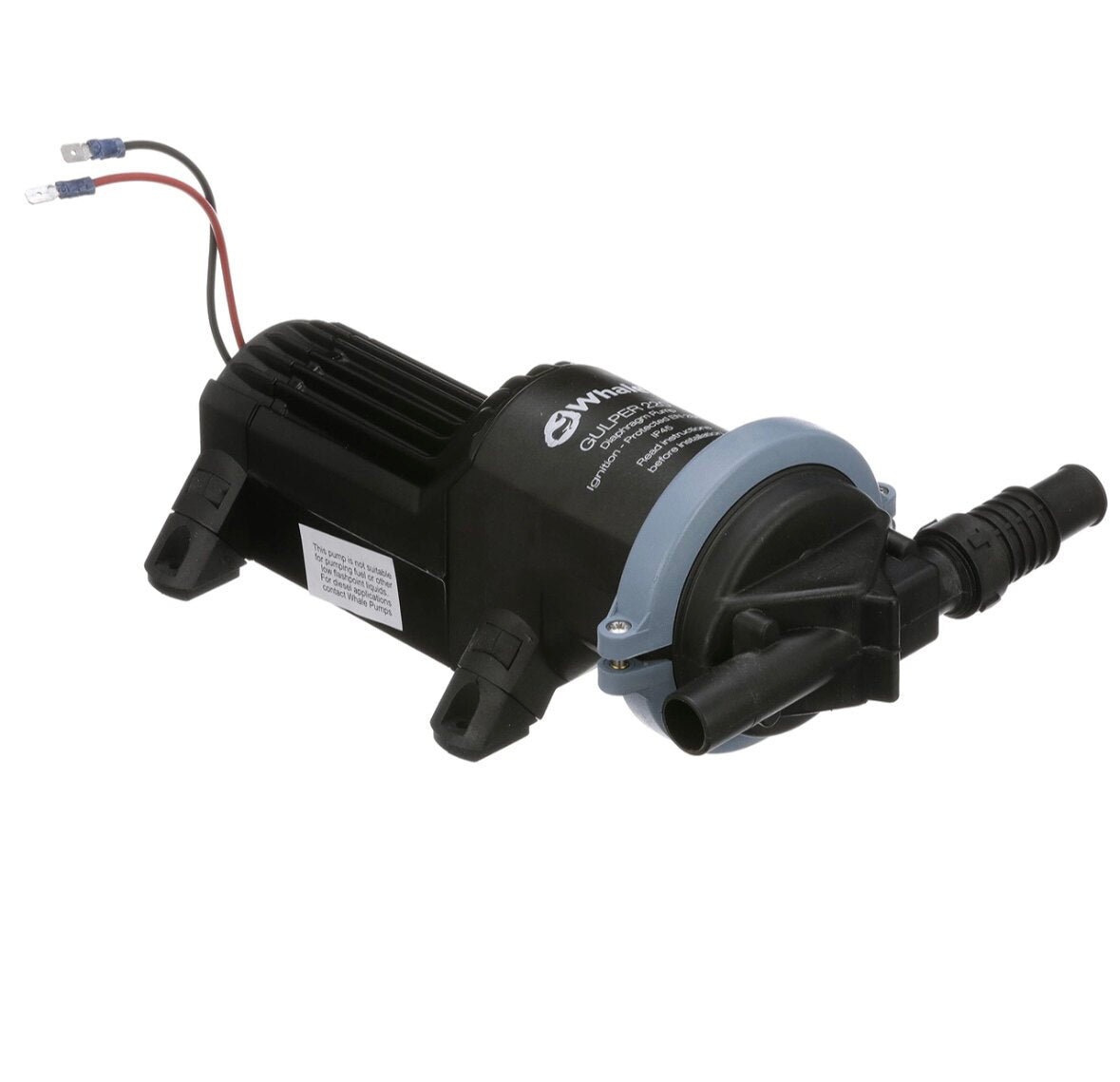 Whale Gulper 220 12V Non-Clog Shower Waste Pump – Filter-Free Grey Water Removal for Boats & RVs
