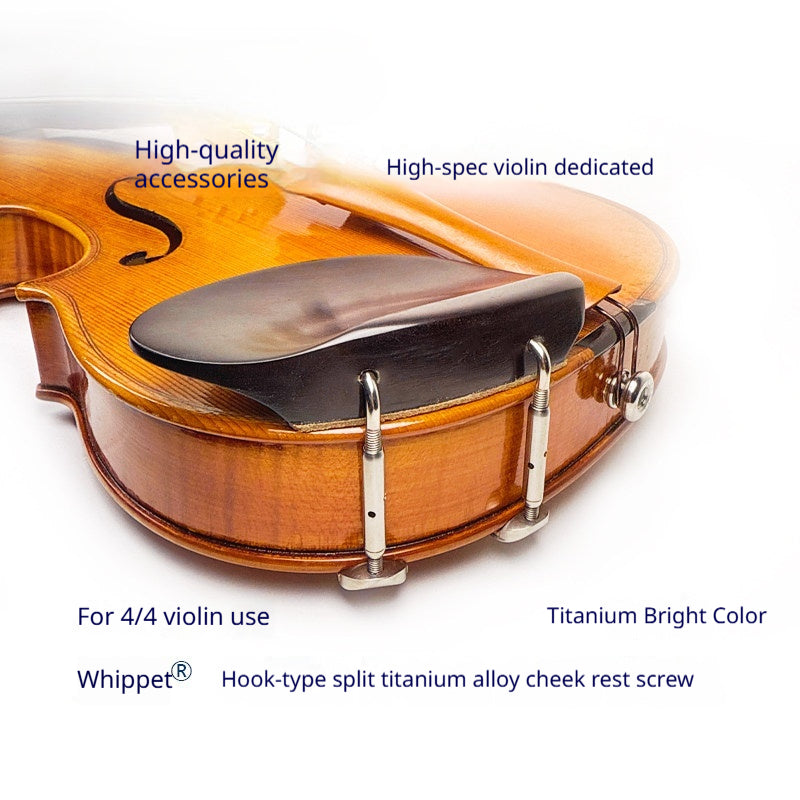 Greyhound STRADPET Titanium Violin Chinrest Screw – Hook Type, 8.5g, Rust‑Free (4/4)