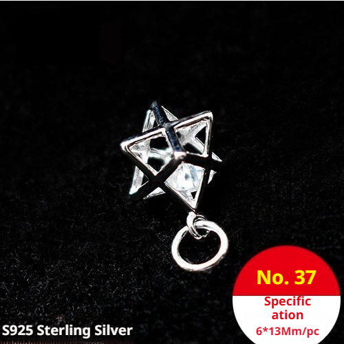 s925 Sterling Silver Pendants & Beads – 40+ Shapes for DIY Red String Bracelets, Crystal Jewelry, Handmade Weaving Accessories