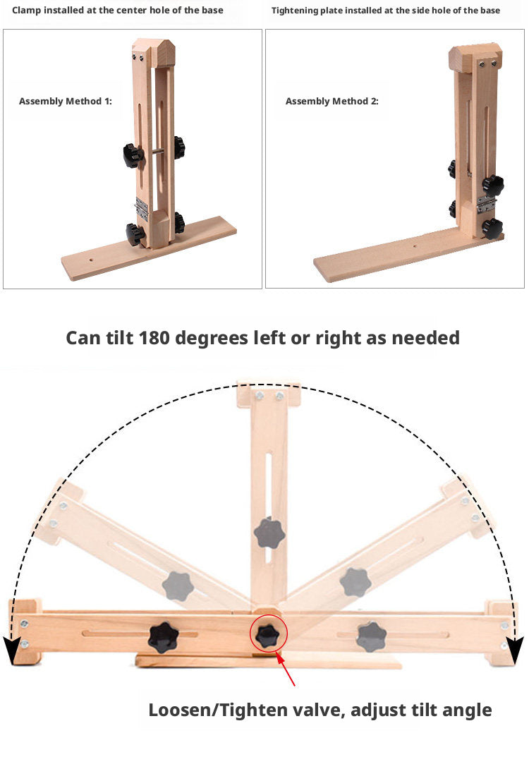 Hand‑Stitched Wood Clamp – 8 Styles for Leather Sewing (Beech/Pine, Lychee or Leather Veneer)