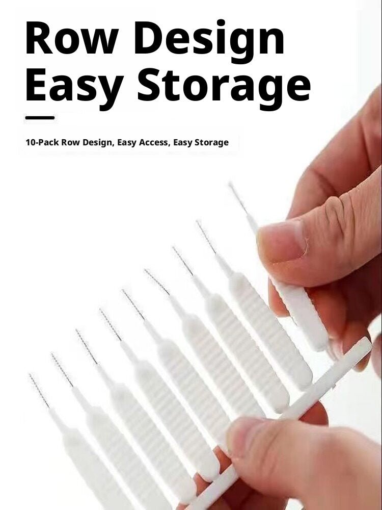 Phone Port Cleaning Brush – Spiral Nylon Bristle Micro Brush for Charging Port, Speaker Grille & USB Slot | 50 - Pack, 5 Linked Strips of 10 - HomeDIYer
