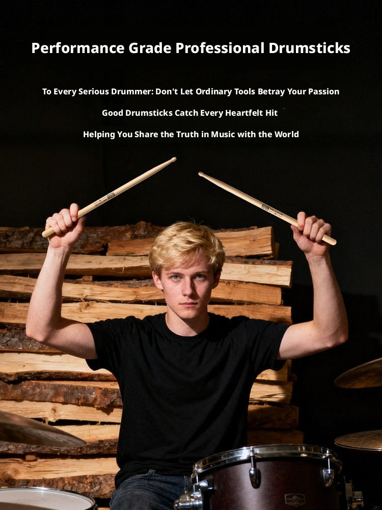 MUSO North American Wood Drumsticks – 7A / 5A / 5B (Hickory/Pecan) with Free Engraving