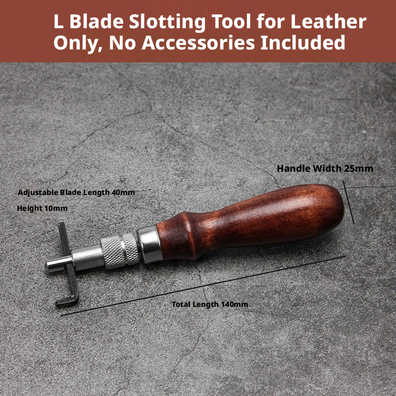 5-in-1 Multi‑Function Leather Grooving Tool – Interchangeable Heads for Grooving, Edge Trimming & Marking