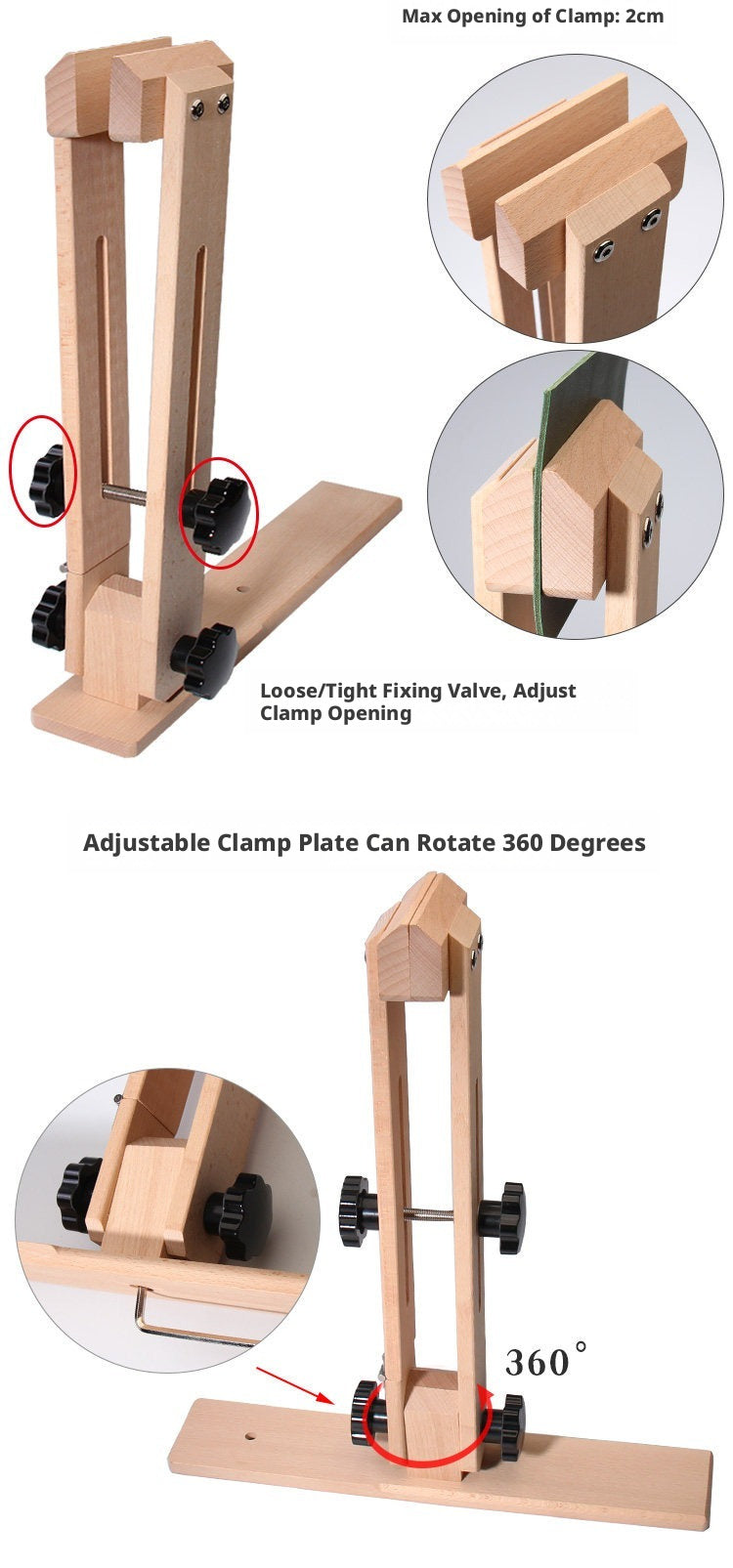 Hand‑Stitched Wood Clamp – 8 Styles for Leather Sewing (Beech/Pine, Lychee or Leather Veneer)