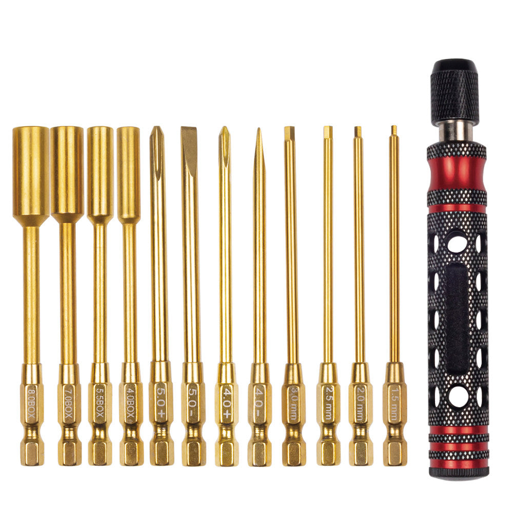 5-in-1 RC Titanium-Plated Hex & Nut Screwdriver Set – Precision Repair Tool for Boat, Car & Truck
