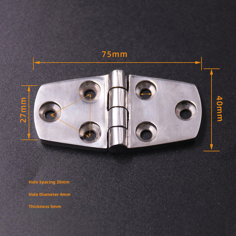 Marine 316 Stainless Steel Hinges - Heavy Duty Boat Hatch & Cabinet Hardware 1.5 Inch 3 Hole & 38mm 50mm 2 Hole Options
