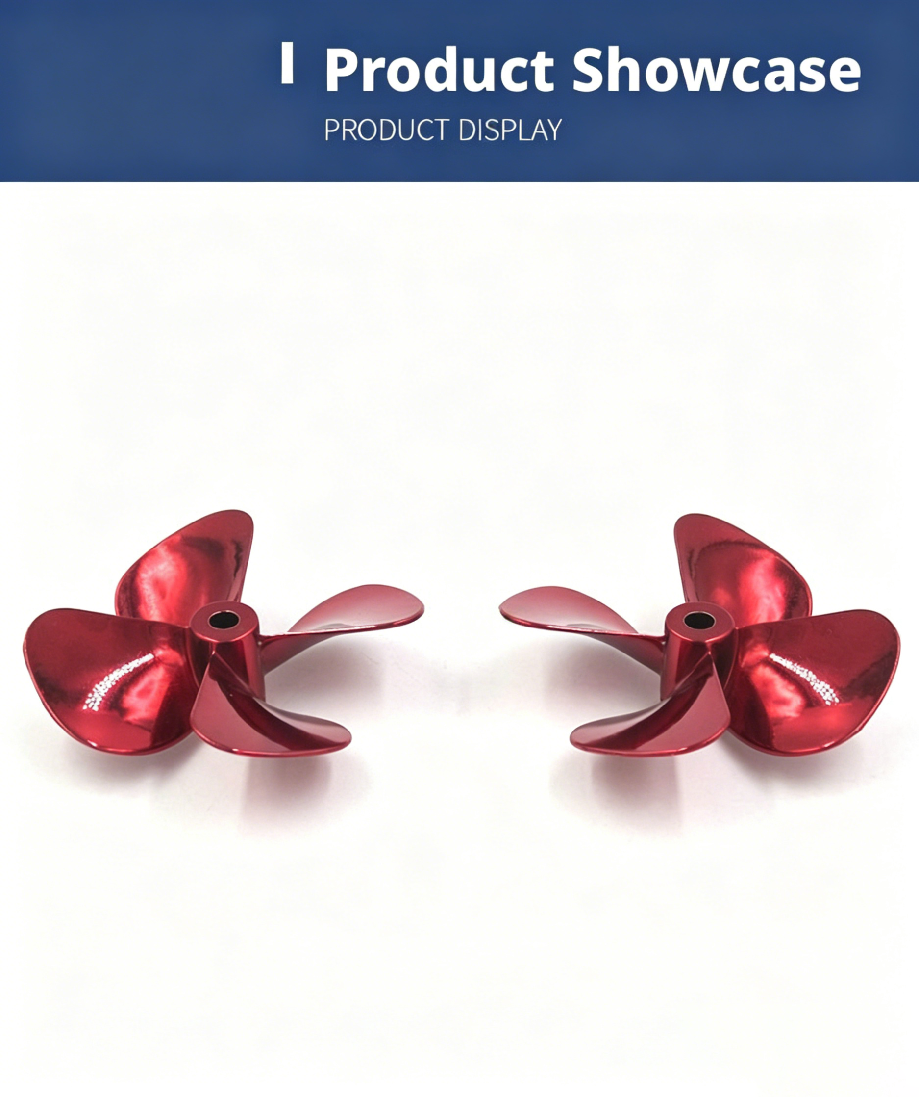 Zinc Alloy 4-Blade RC Boat Propeller - 55mm/60mm CW & CCW Replacement for Fishing Boats, Bait Boats & Remote Control Models