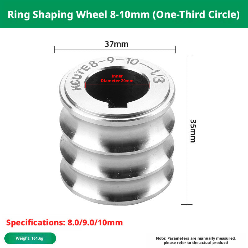 KCUTE Manual Ring Shaping Machine – 40+ Roller Wheels, for Gold/Silver