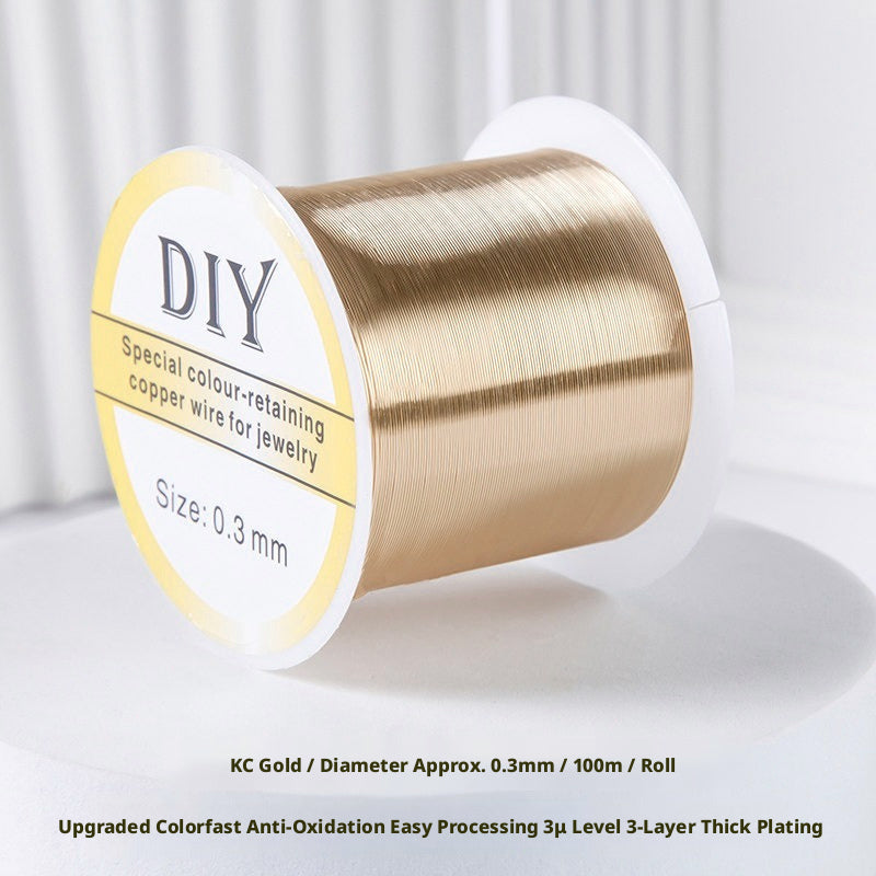 100m Color‑Retaining Copper Wire – DIY Wire Wrapping & Flower Making