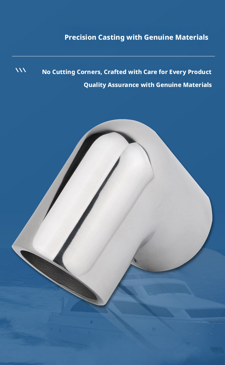 316 Stainless Steel 90° Elbow – Mirror Polished Marine Pipe Fitting for Yacht Plumbing, 22-32mm