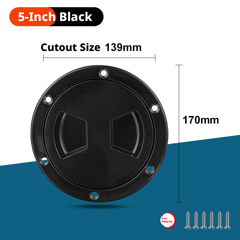 Boat Deck Hatch Cover — Round & Square ABS Inspection Port with Rubber Seal