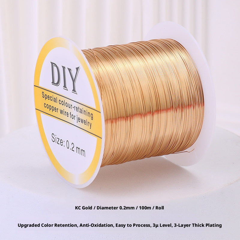 100m Color‑Retaining Copper Wire – DIY Wire Wrapping & Flower Making