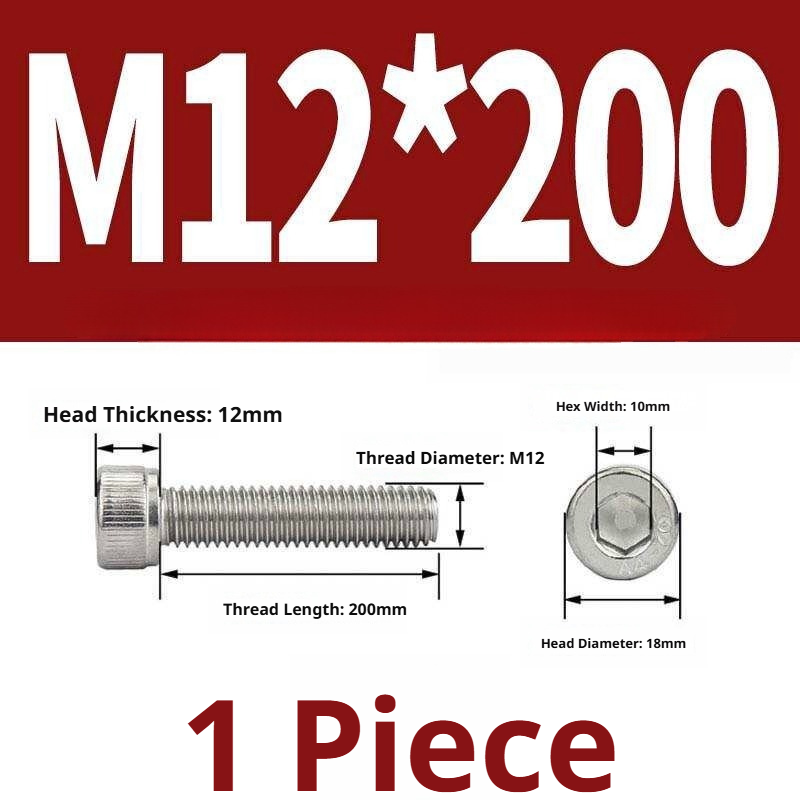 316 Stainless Steel Socket Head Cap Screws – Hex Allen Bolt, M2–M20, GB/T Standard, 4.8 Grade