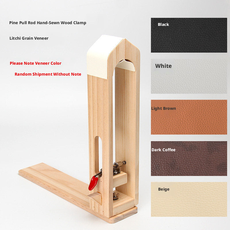 Hand‑Stitched Wood Clamp – 8 Styles for Leather Sewing (Beech/Pine, Lychee or Leather Veneer)