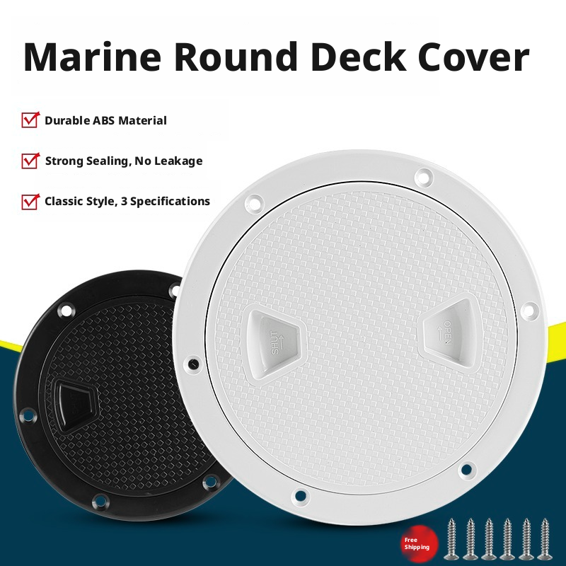 Boat Deck Hatch Cover — Round & Square ABS Inspection Port with Rubber Seal