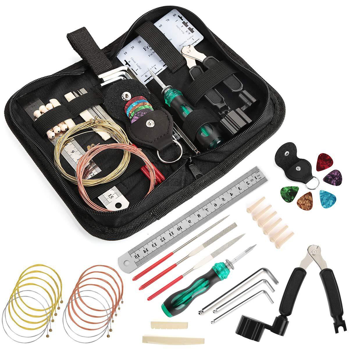 Guitar Repair Tool Kit – Complete Guitar Care & Maintenance Set (11 to 99 Pieces)