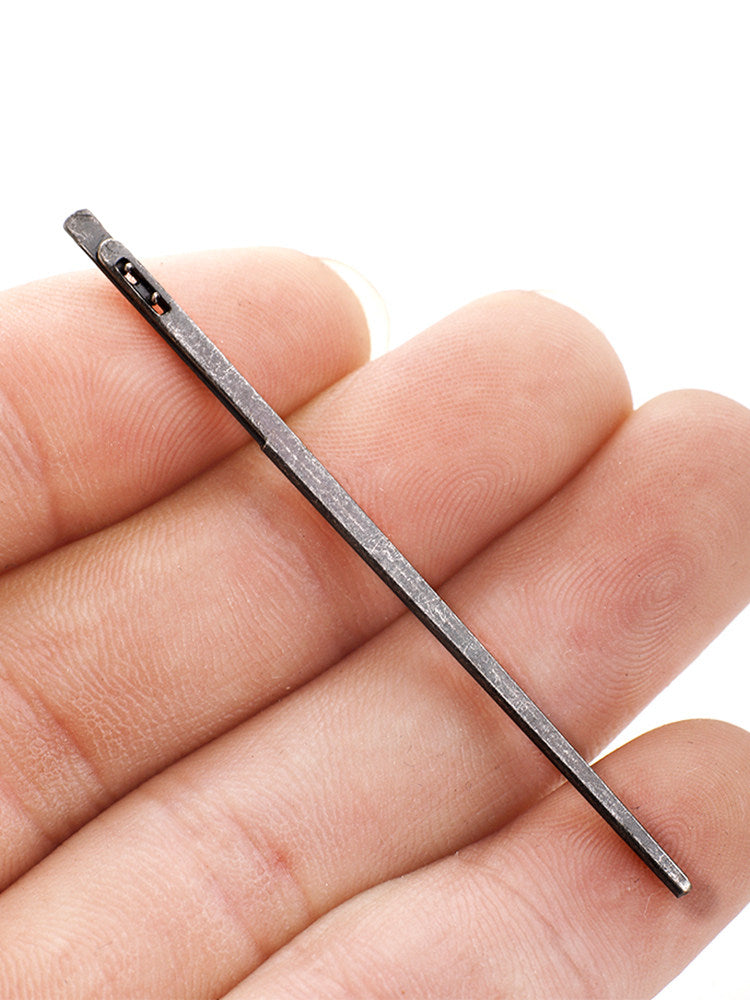 Woven Leather Cord Needle – 56mm Flat Cord Weaving Needle for 3mm Leather Rope (10 Pack)
