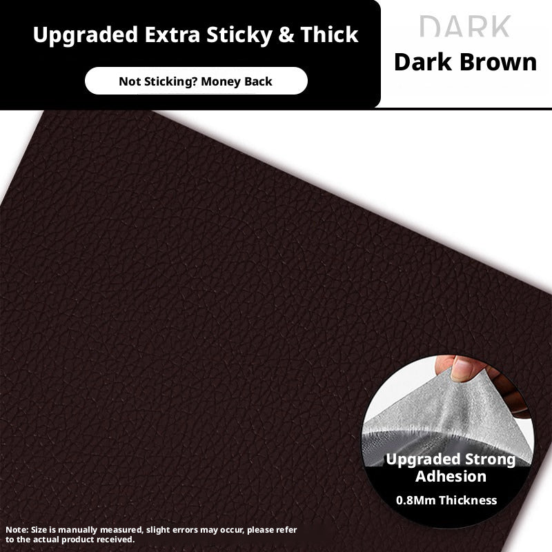 Strong Self-Adhesive Leather Repair Patch – 0.8mm Thick, Cut-to-Size for Sofa, Car Seat & Bag (Multiple Colors)