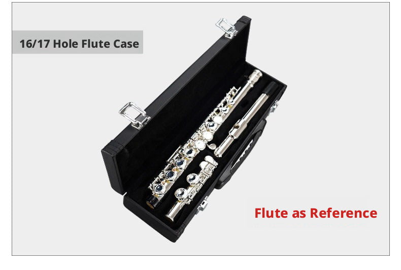 MEIDASI Flute Case & Bag – 16/17‑Hole Wooden Box (Round/Square) + Leather + Canvas Bag