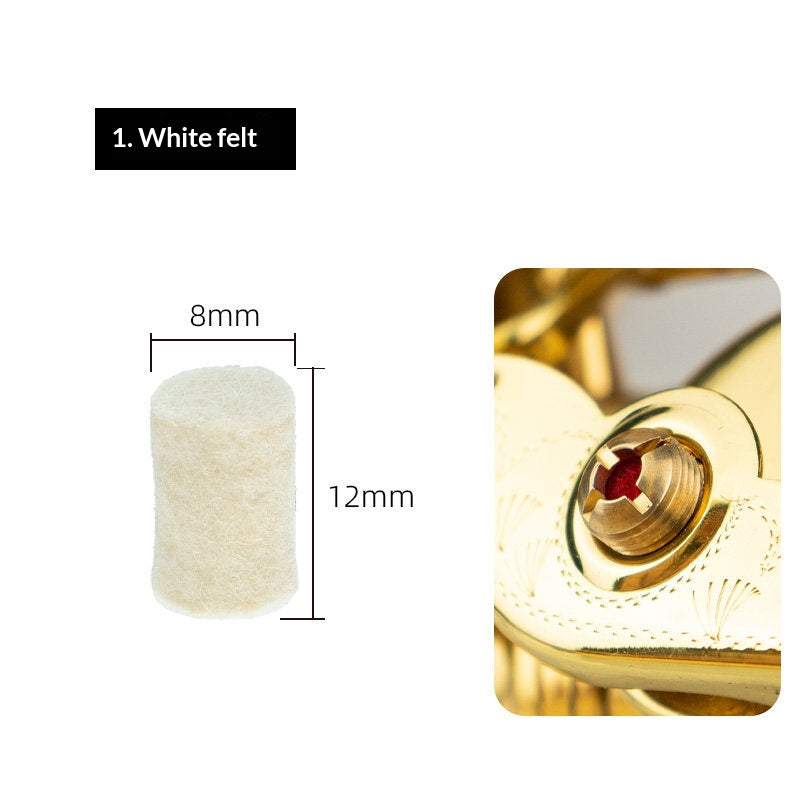 Saxophone Repair Parts Kit – Screws, Felt Posts, Key Button Covers & Reeds (Alto/Tenor/Soprano)