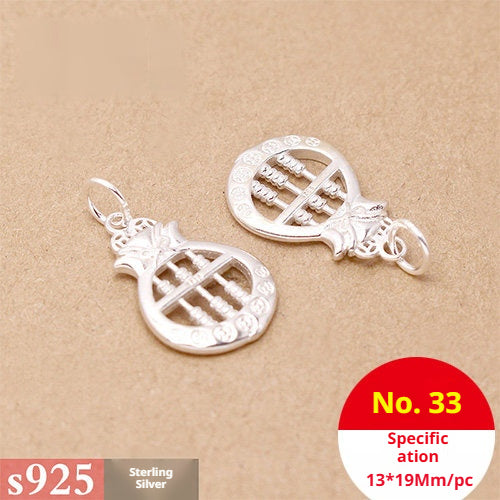 s925 Sterling Silver Pendants & Beads – 40+ Shapes for DIY Red String Bracelets, Crystal Jewelry, Handmade Weaving Accessories