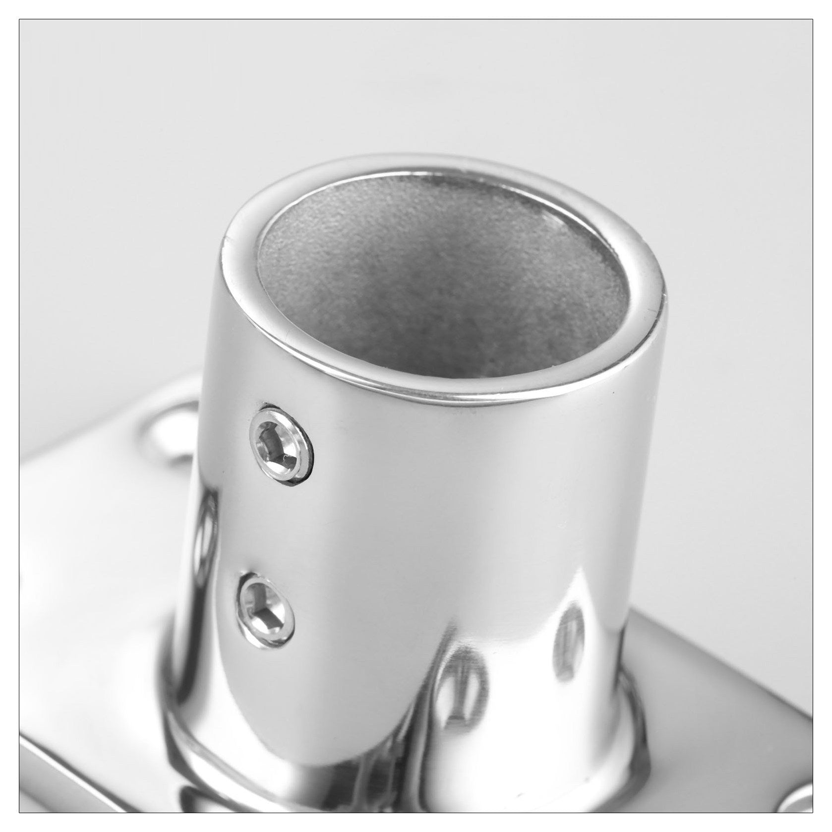 316 Stainless Steel 90-Degree Tube Flange Base – Marine Railing Stanchion Mount, 22–38mm