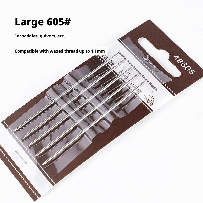 Leather Round Head Needle – Hand Sewing Needles for Saddle Stitch (French 304# / 602# / 603# / 605#)