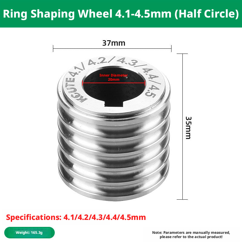 KCUTE Manual Ring Shaping Machine – 40+ Roller Wheels, for Gold/Silver