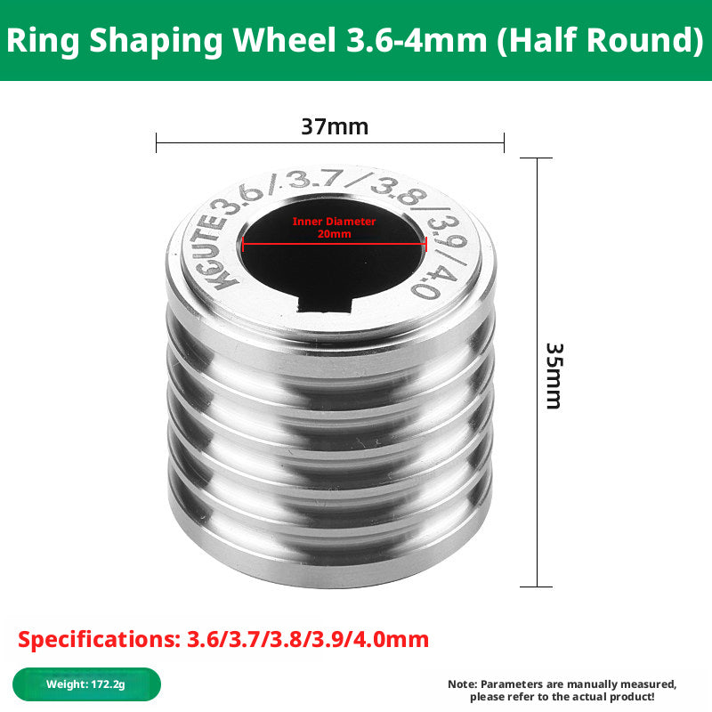 KCUTE Manual Ring Shaping Machine – 40+ Roller Wheels, for Gold/Silver