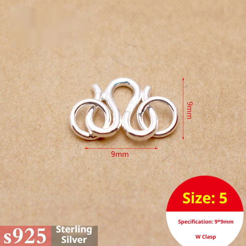 s925 Sterling Silver Clasps – Spring Ring, Lobster, Question Hook, S & W Clasps for DIY Bracelets, Necklaces, Jewelry Making (Multiple Sizes)