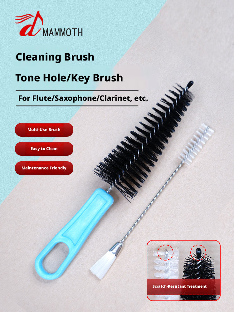 Woodwind Instrument Cleaning Brush Set – Tone Hole/Key & Mouthpiece Brushes for Flute, Clarinet, Saxophone