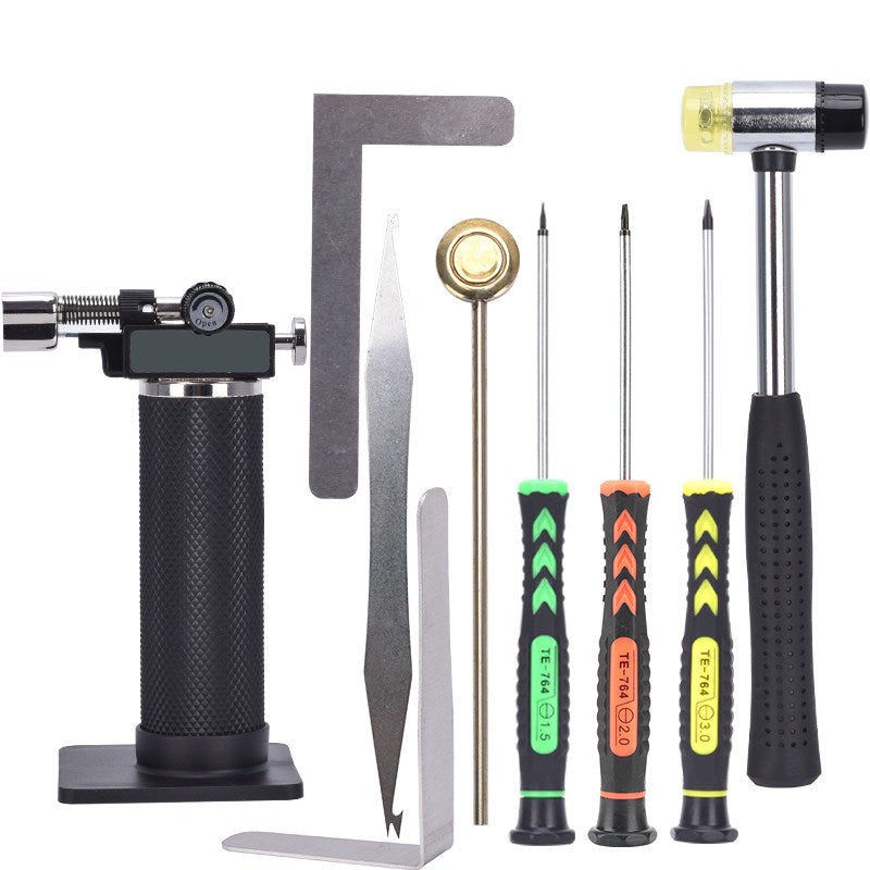 Complete Saxophone Repair Tool Set – Screwdrivers, Spring Hook, Adjustment Tabs, Rubber Hammer & Torch