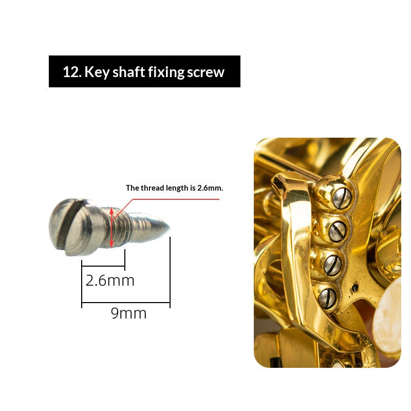Saxophone Repair Parts Kit – Screws, Felt Posts, Key Button Covers & Reeds (Alto/Tenor/Soprano)