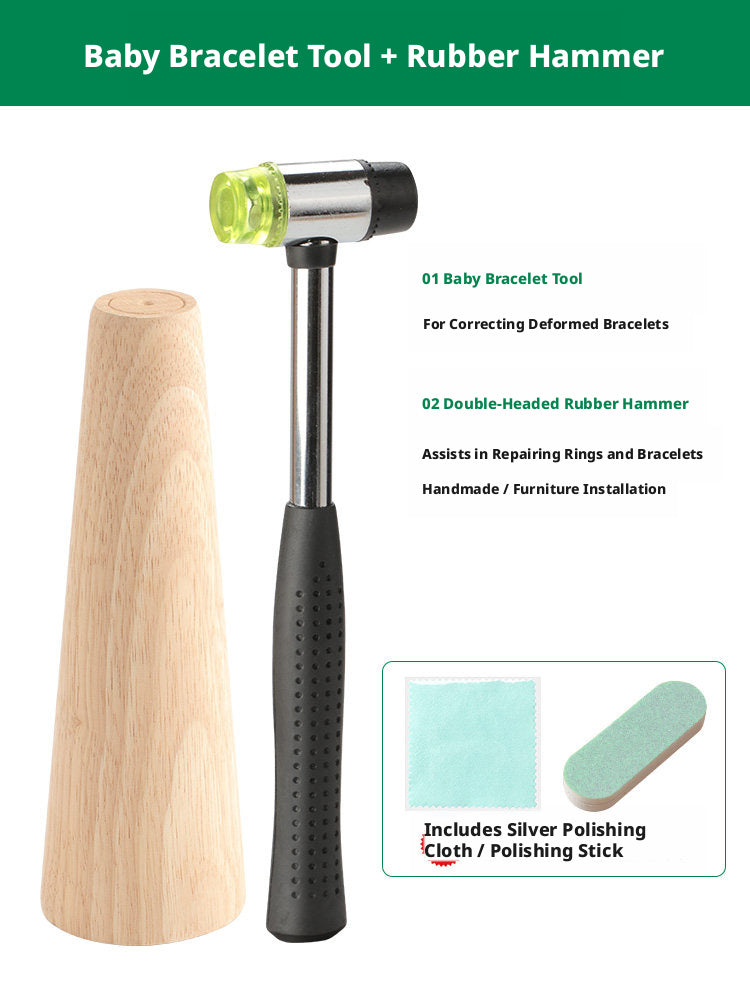 Bracelet & Ring Shaping Kit – Jewelry Repair Tools with Rubber Mallet