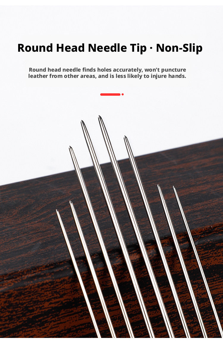 Leather Round Head Needle – Hand Sewing Needles for Saddle Stitch (French 304# / 602# / 603# / 605#)