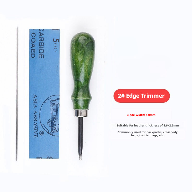 Leather - trimming trimmer leather goods making leather DIY tools manual trimming knife trimming green handle