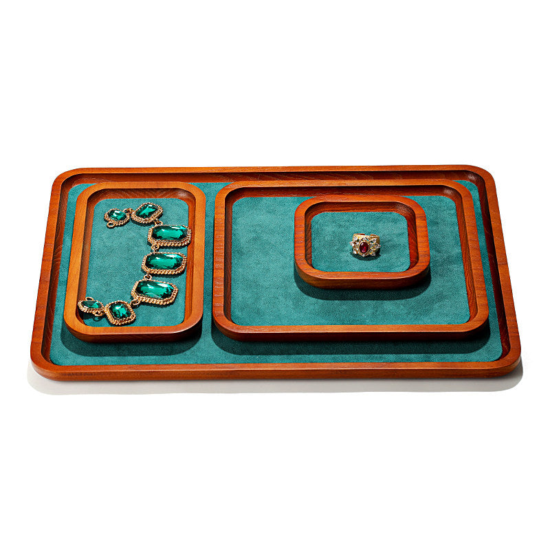 Premium Solid Wood Jewelry Display Trays for Photography & Organizing