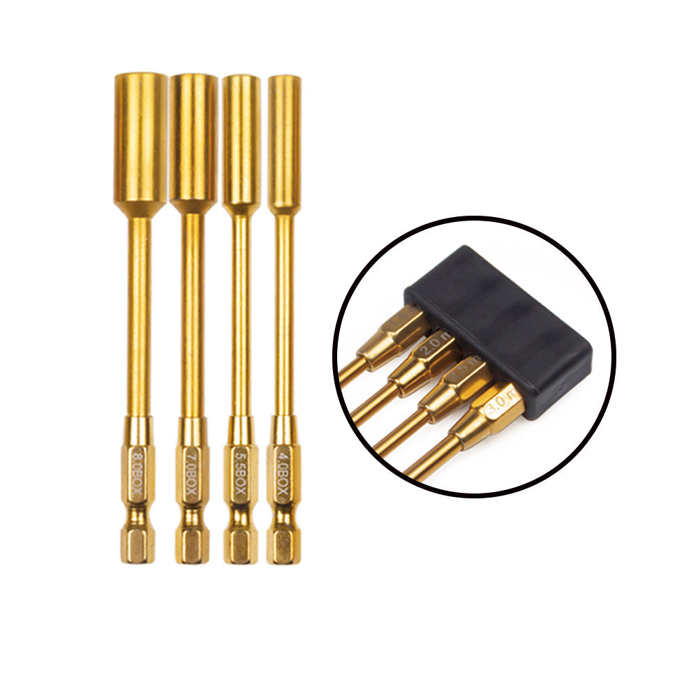 5-in-1 RC Titanium-Plated Hex & Nut Screwdriver Set – Precision Repair Tool for Boat, Car & Truck