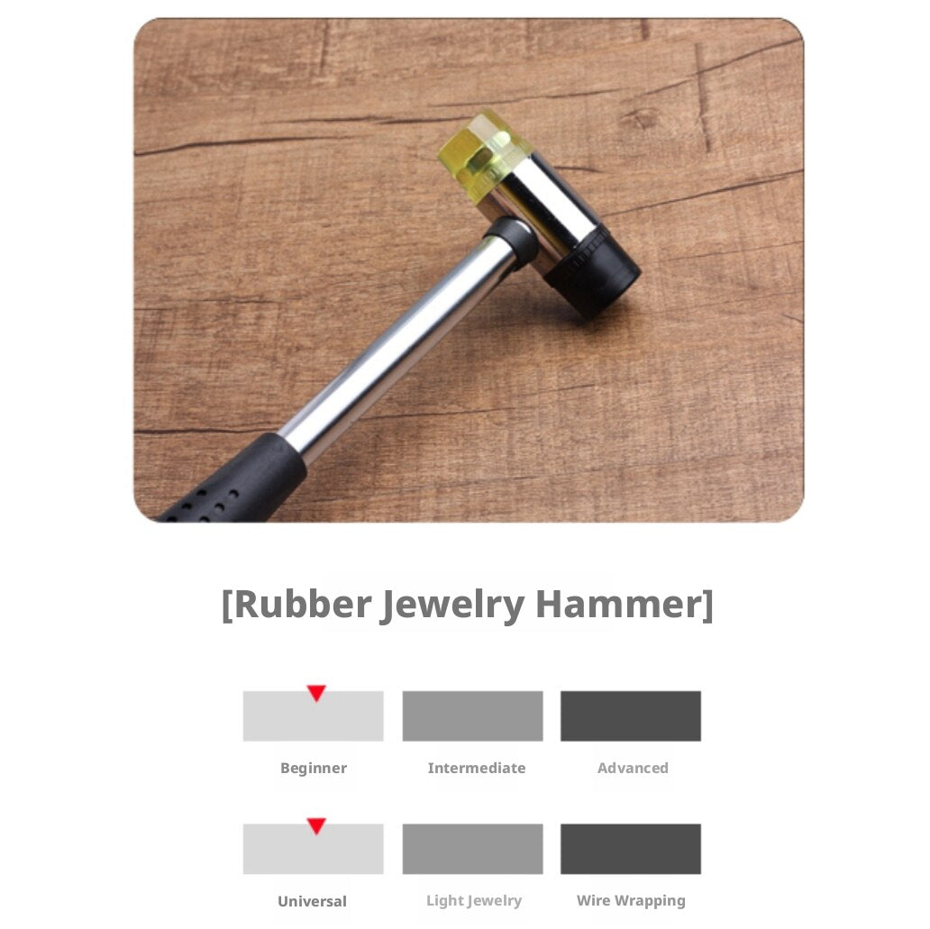 Rubber Jewelry Hammer & Flattening Pad Set – No-Mark Wire Flattening