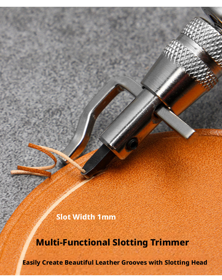 5-in-1 Multi‑Function Leather Grooving Tool – Interchangeable Heads for Grooving, Edge Trimming & Marking