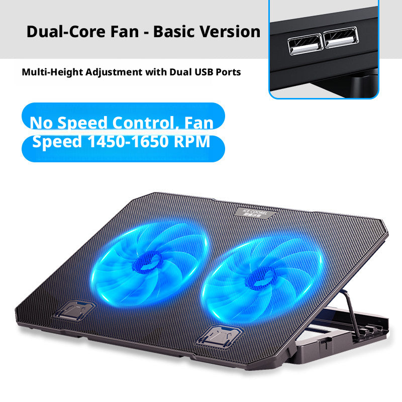 Laptop Cooling Pad with Fan Speed Control & Adjustable Stand – Quiet Cooler for 14–15.6" Gaming Laptops, Compatible with MacBook, Dell, ASUS, Lenovo, HP