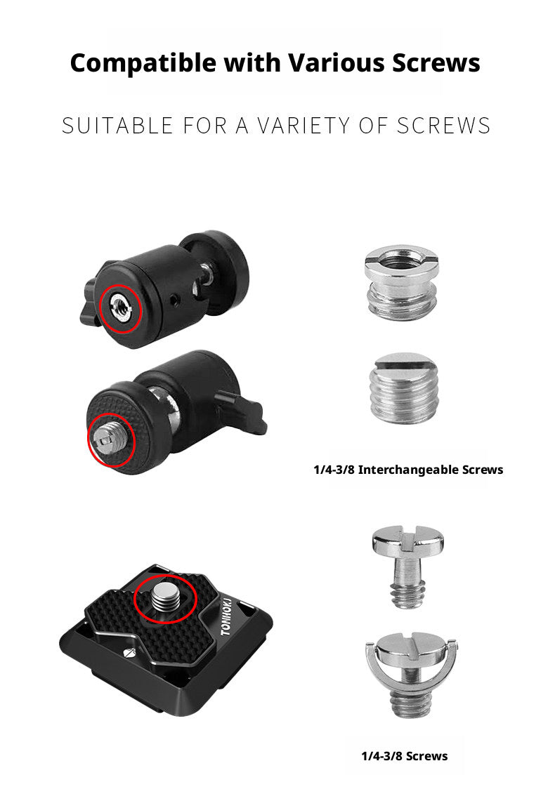 T - Handle Camera Screw Wrench for 1/4" and 3/8" Tripod Quick Release Plate - HomeDIYer