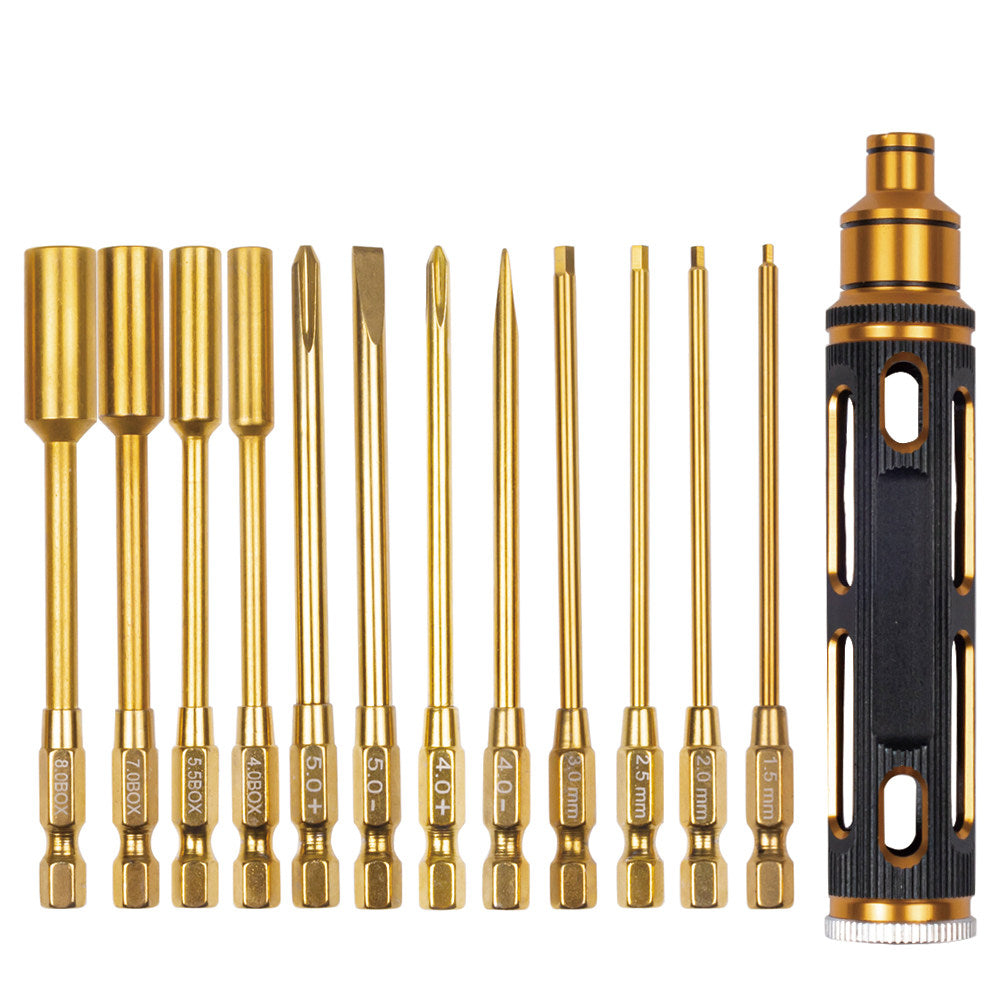 5-in-1 RC Titanium-Plated Hex & Nut Screwdriver Set – Precision Repair Tool for Boat, Car & Truck