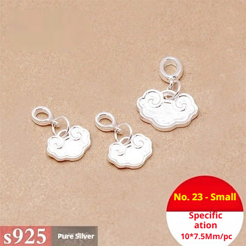 s925 Sterling Silver Pendants & Beads – 40+ Shapes for DIY Red String Bracelets, Crystal Jewelry, Handmade Weaving Accessories