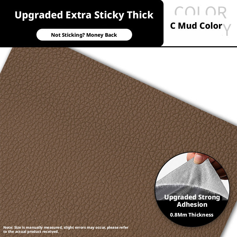 Strong Self-Adhesive Leather Repair Patch – 0.8mm Thick, Cut-to-Size for Sofa, Car Seat & Bag (Multiple Colors)