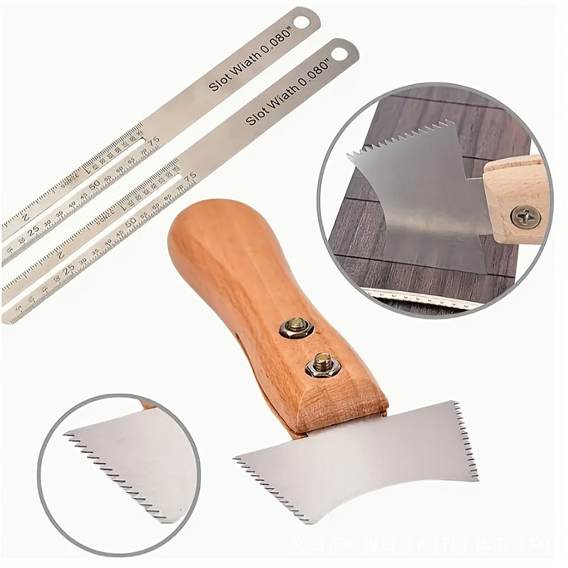 Guitar Nut Slot & Fret Groove Cleaning Saw – Fingerboard Grooving File with Optional Fret Protector