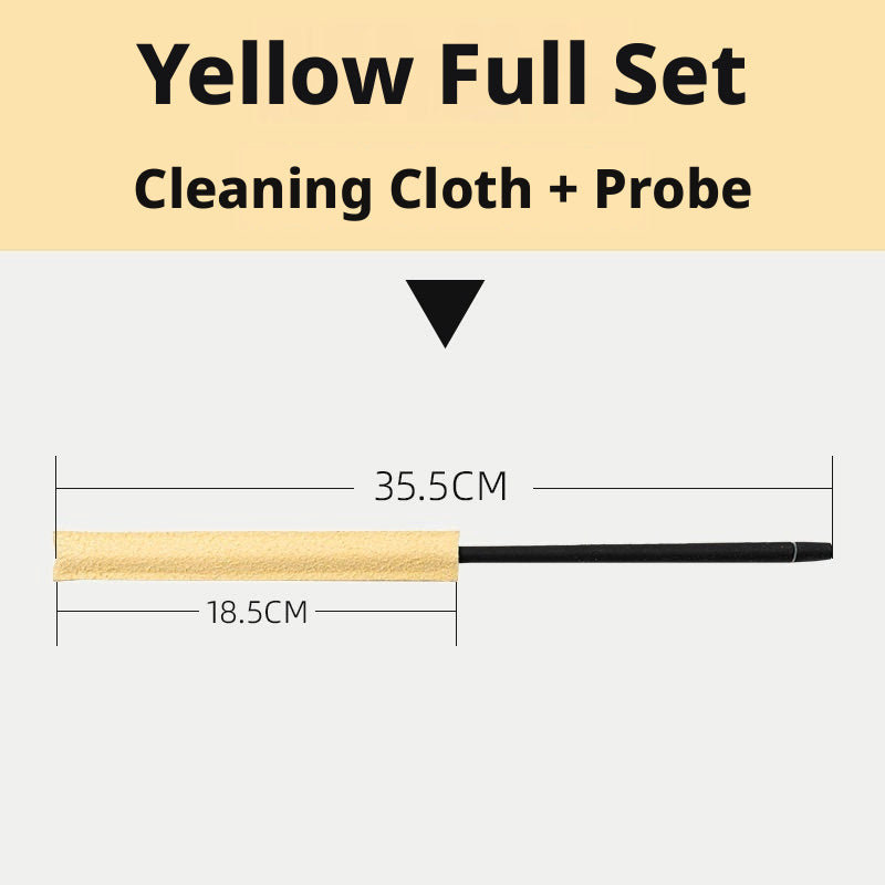Flute Bore Cleaning Cloth & Silicone Probe Stick – Absorbent, Detachable, Multi‑Color (Green/Pink/Yellow/Blue)