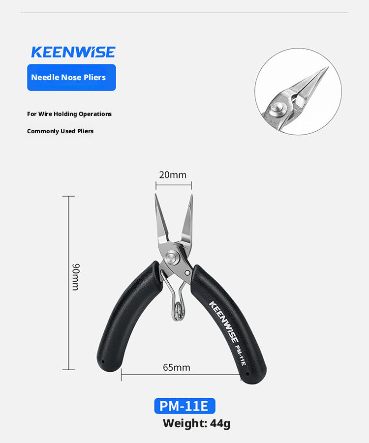 KEENWISE Mini Jewelry Pliers Set – 5 Types, 4"/4.5", Stainless Steel