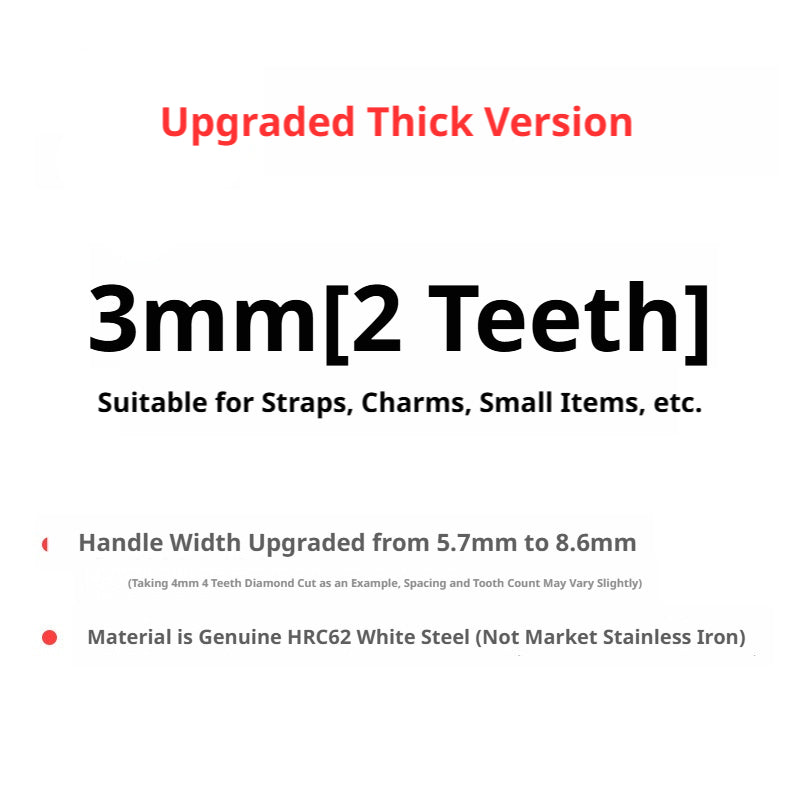 White Steel Diamond Chisel Set – 3/4/5/6mm Spacing, 1/2/4/6 Teeth for Leather Stitching