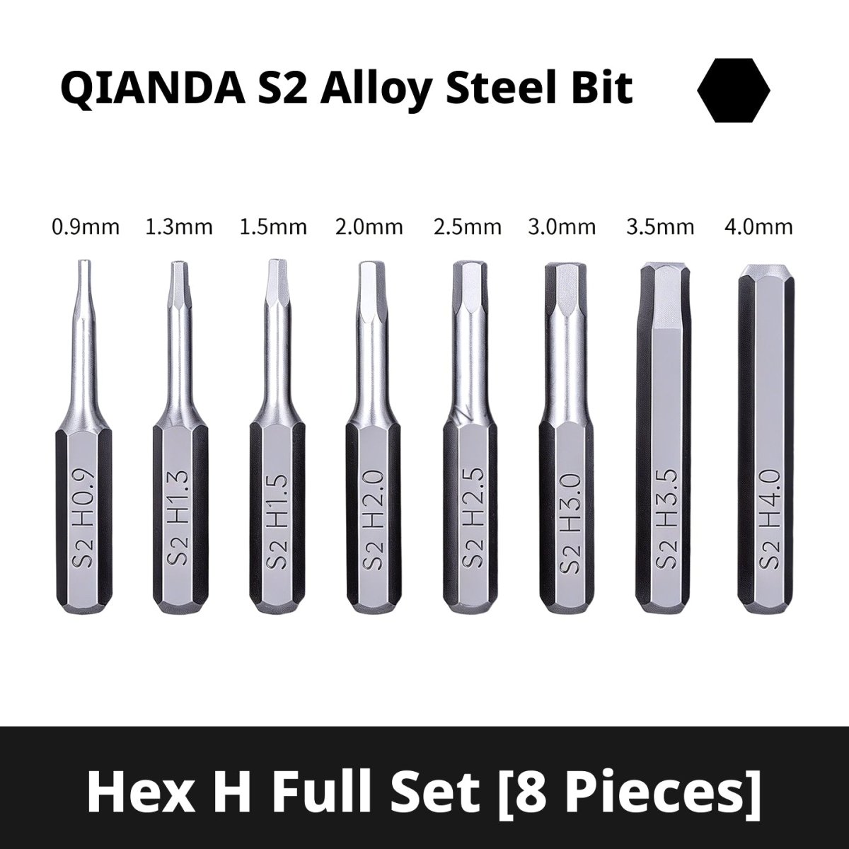 S2 Steel Precision Bit Set with H4 x 28mm Hex Shank – Pentalobe, Phillips, Torx for iPhone, Xiaomi & Smartphone Repair - HomeDIYer